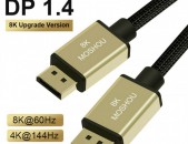 Cable DP to DP 8K 4K 1,4 144Hz 165Hz 32,4 Gbps HDR DisplayPort Display Port Cable մալուխ դիդպլեյ պորտ iMac Ma