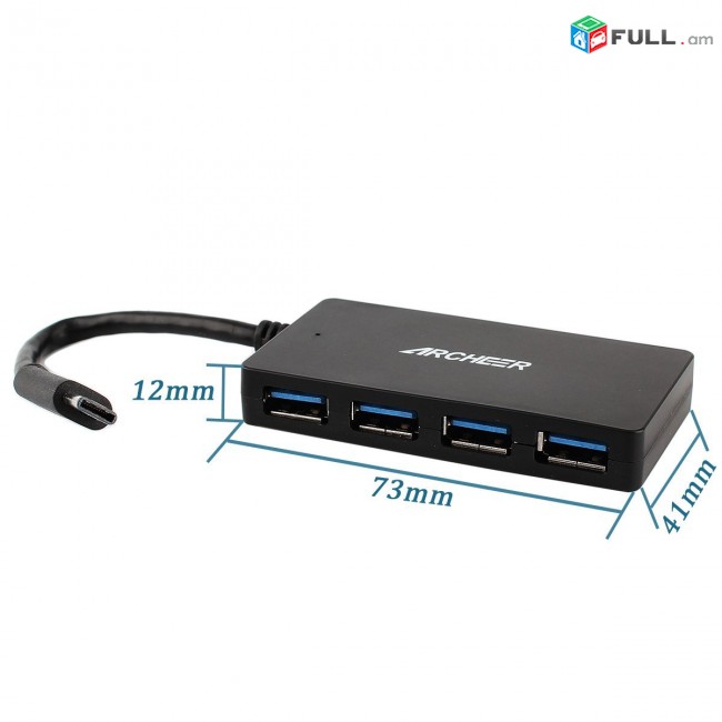 USB 3,0 4-порт HUB адаптер для ноутбуков, разветвитель USB