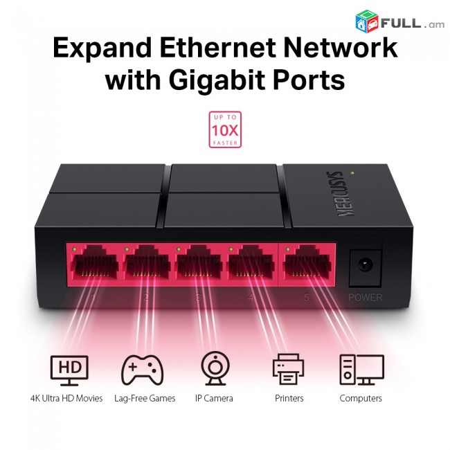 5 port Gigabit Switch Mercury