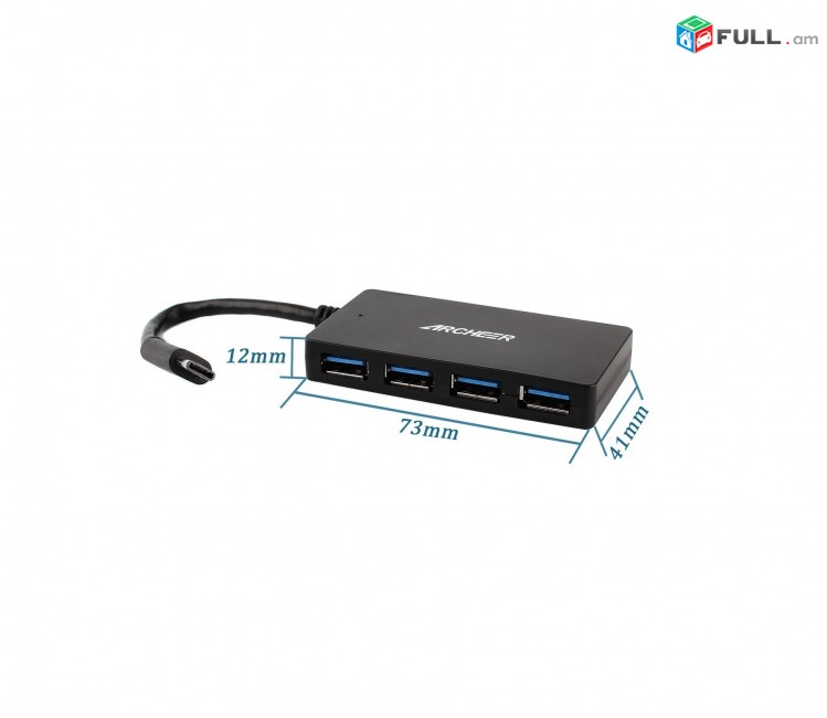 USB 3,0 4-порт HUB адаптер для ноутбуков, разветвитель USB