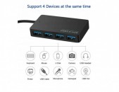 USB 3,0 4-порт HUB адаптер для ноутбуков, разветвитель USB