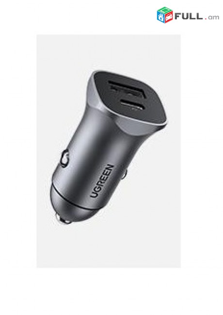 Ugreen Dual USB Car Charger Автомобильное зарядное устройство adapter PD Type C Լիցքավորիչ