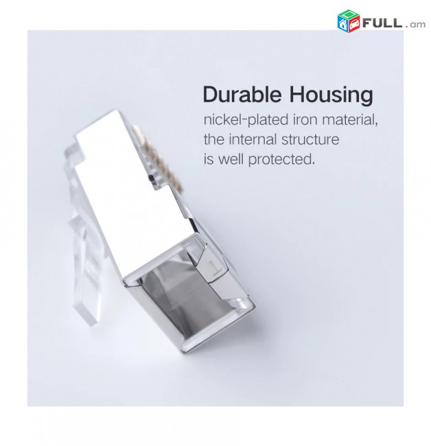 Ugreen RJ45 LAN Connector Կոնեկտոր UTP Cat6 Cat5 Cat5e коннектор вилка 8P8C позолота 24K 3U լանի գլխիկ