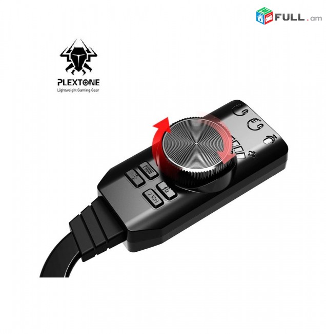 USB DSP Sound Card PLEXTONE GS3 External Audio Converter for PUBG, PC, Gaming Headset ադապտեր
