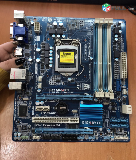 Gigabyte GA-H77M-D3H  Վաճառվում է որպես պահեստամաս