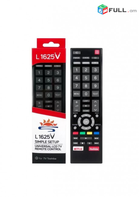 Հեռակառավարման վահանակ Remote Control универсальный пульт для TOSHIBA L1625V LCD LED TV L1328 +