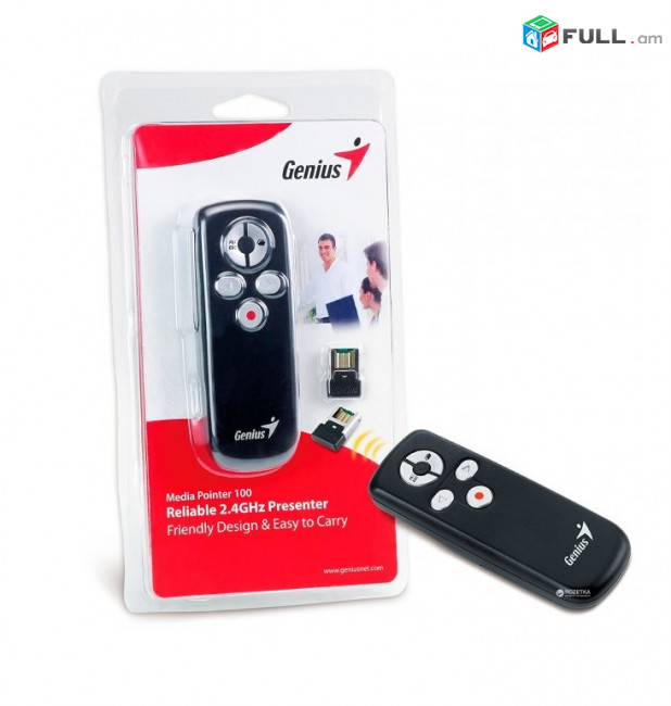 Ցուցափայտ լազերային Smart Presenter Genius Media Pointer 100 презентер Беспроводная указка Wireless