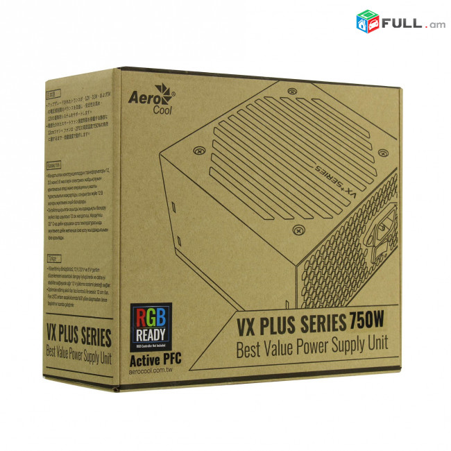Блок питания AeroCool VX Plus 750 RGB 750W Power Supply  Սնուցման բլոկ