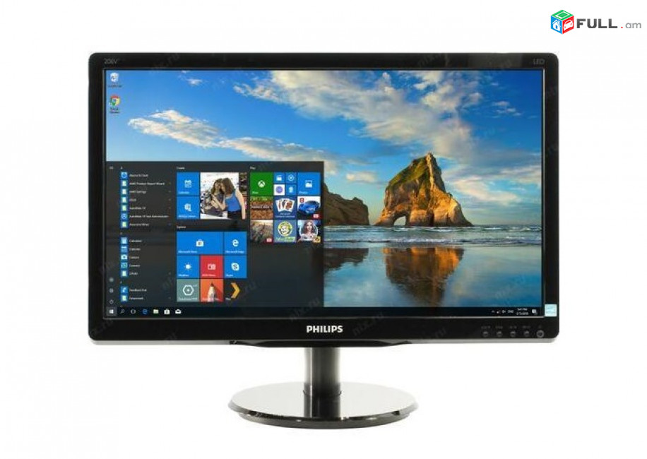 Philips 206V4L 20" LED Monitor 60Ghz VGA DVI-D Монитор 1600x900 Մոնիտոր 20"