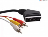 TV-VIDEO scart to 3 RCA cable, Սքարտ մալուխ RGB СКАРТ на Тюльпаны audio video