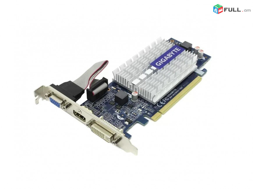 Видеокарта GIGABYTE GeForce® 210 1GB DDR3 64bit Videocard Վիդեո քարդ GV-N210SL-1GI gold DVI HDMI VGA