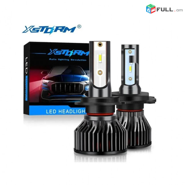 Xstorm Mini H4 մեքենայի ՀԶՈՐ լեդ լույսեր Светодиодные лампы LED Auto Headlight 12V 55W 6000K