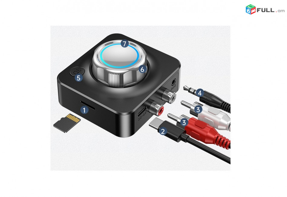 Bluetooth 5.0 Receiver Audio wireless Adapter аудио адаптер աուդիո ադապտոր - ընդունիչ joystick reguliator