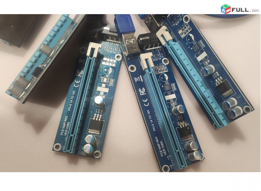 PCE164P-NO3 PCI-E 1x to 16x extender riser cable for miner mining RECEIVER pcie 164p-n03 ресивер