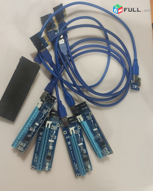 PCE164P-NO3 PCI-E 1x to 16x extender riser cable for miner mining RECEIVER pcie 164p-n03 ресивер