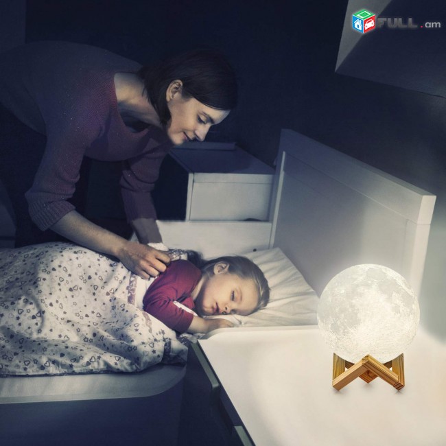 ԱՌԿԱ ԵՆ ԱՅՍ ՀՐԱՇԱԼԻ 3D MOON LAMP_ԵՐԸ, lusin, 3d lamp, lusin lamp, լամպ, լուսին, nachnik