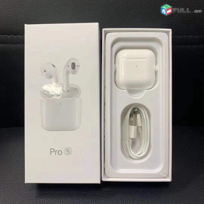 Փոքր մոդել՝ Airpods Pro 5 Անլար Ականջակալ, airpods anlar akanjakal, tws, air headphone, bluetooth headset