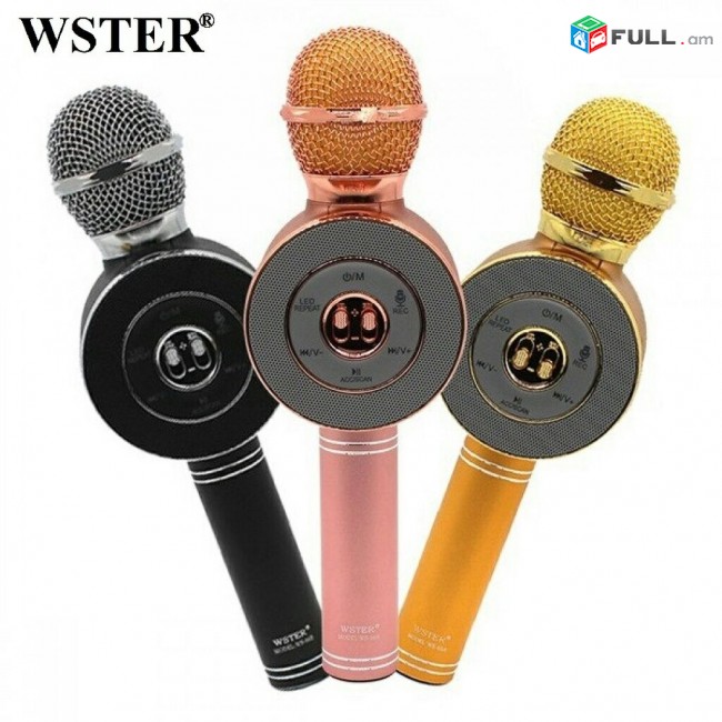 Անլար միկրոֆոն-բարձրախոս WS-668, ws 668 microphone karaoke, mikrafon karaoke,կառաոկե, mikrafon, microphone, kid mocrophone