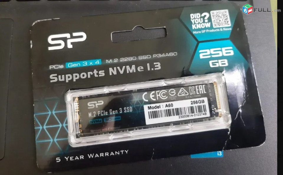 SSD M2 NVME M.2 256 GB Silicon Power A60 Pci 3.0 4X 2280