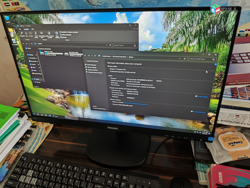 Հզոր մոնոբլոկ * Ryzen 7 CPU * 16GB RAM * 512GB SSD NVMe * 24" FullHD Monitor