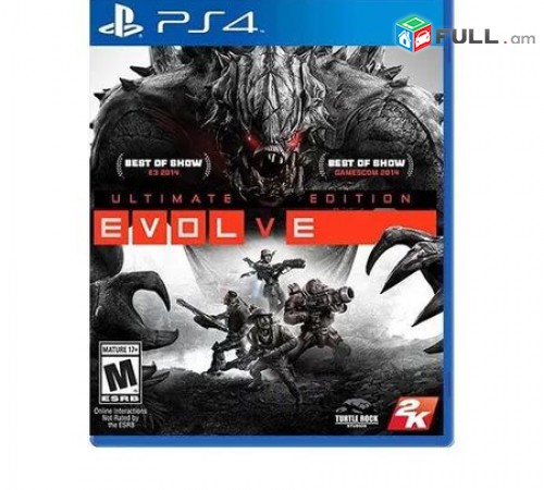 Ps4 Խեղեր Playstation4 Ps3 Լիցենզիոննի ու երաշխիքով Օրիգինալ փեթեթով Evolve