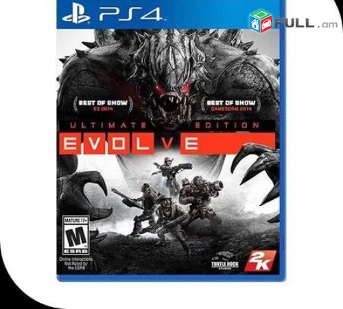 Playstation 4 Խեղեր Ps 4 Ps 3 Լիցենզիոննի ու երաշխիքով Օրիգինալ փաթեթով Evolve
