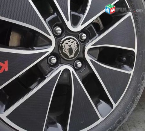 Bandaji kalpaki Vagr Nakleyka (4 Հատ) Tiger Head Aluminum Black