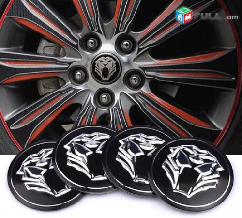 Bandaji kalpaki Vagr Nakleyka (4 Հատ) Tiger Head Aluminum Black