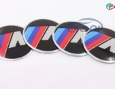 BMW Bandaji Kalpak M Nakleyka emblem logo (4 hat) (56mm & 65mm) բարձր որակ