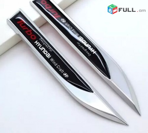 Hyundai TURBO Emblem hyundai logo sport emblem (Բարձր Որակ) 2Pcs