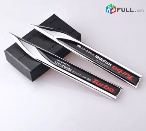 Hyundai TURBO Emblem hyundai logo sport emblem (Բարձր Որակ) 2Pcs
