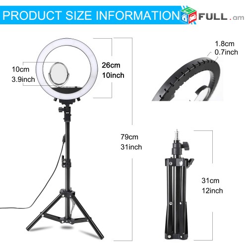 10" Make Up luys, Dimahardarman makeup, meykup, luis, Selfie Ring, led lamp