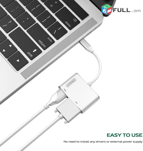 USB 3.1 Type-C to HDMI VGA Adapter, TypeC, Type C