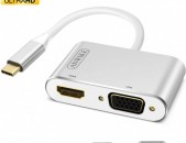 USB 3.1 Type-C to HDMI VGA Adapter, TypeC, Type C