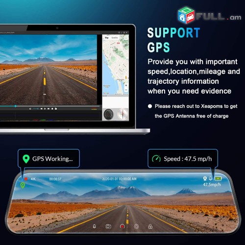 4K Sony Mirror Cam, Haeli Video Registrator, Zadni Kamera, Avtoi kamera, Parking