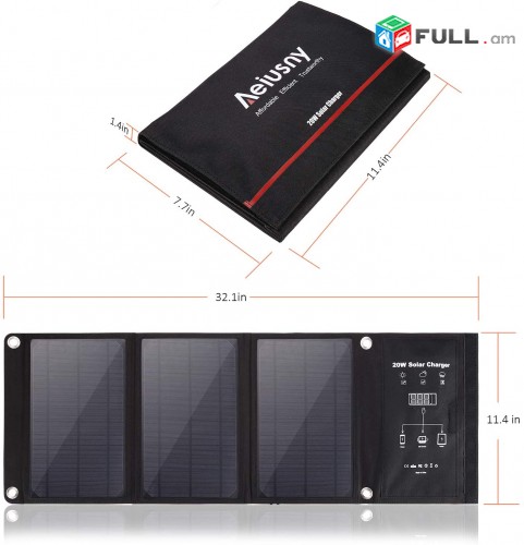 20W Solar Charger Arevayin Panel Zaryadchnik Arevain Mardkoc PowerBank Licqavorich