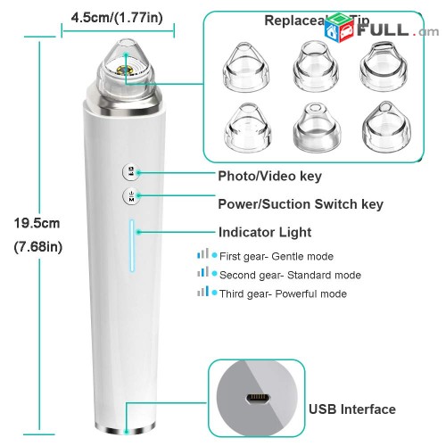 Skin Camera, Mashki kamera, Blackhead Remover Vacuum, 5.0 MP