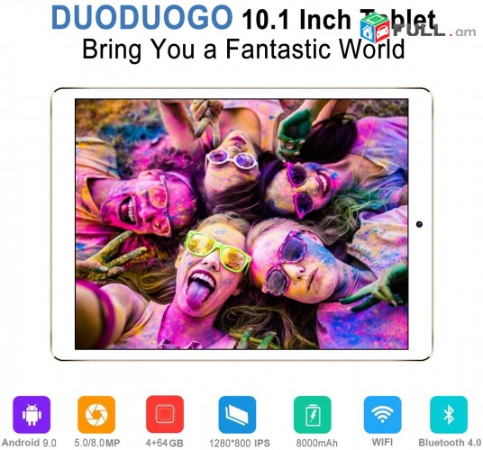 Planshet Tablet 4GB RAM 64GB ROM 4G WiFi Heraxos Android Պլանշետ Tab Планшет