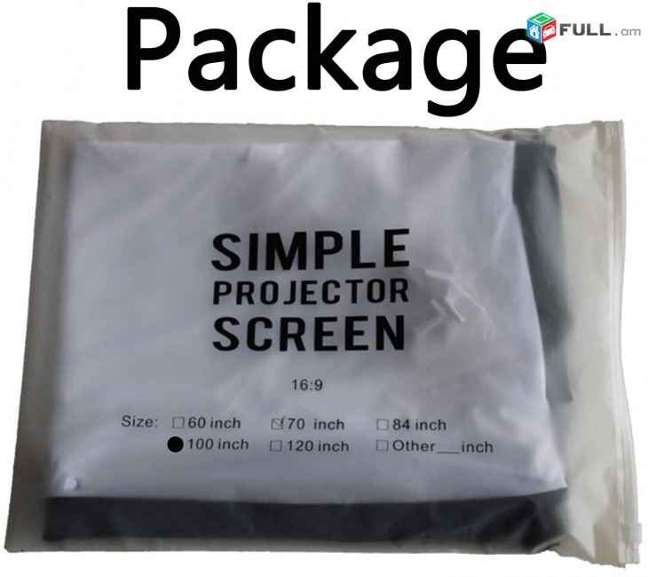 100 inch Projection Screen 16:9 HD Foldable Anti-Crease Portable Projector Movies Screen. proectori ekran,projector screen,proektor