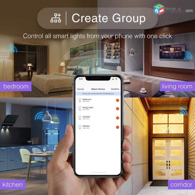 4 hat. Smart WiFi Light .smart luyser,lampushka