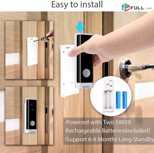 2.4G Wireless Smart Video doorbell FHD 1080P Camera.video zang.WiFi camera,dran kamera
