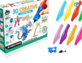 3D գրիչների հավաքածու 8 գրիչով, լույսով, սիլիկոնե հեղուկով