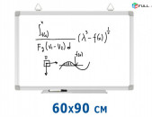 Սպիտակ Whiteboard գրատախտակ 60x90cm, կախովի