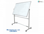 Whiteboard սպիտակ գրատախտակի ունիվերսալ ստենդ մնչ 120x200սմ, անիվներով Flipchart