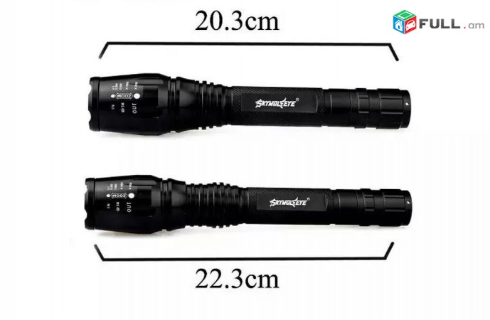 2019 Model, 2x18650 Battery, 8000 Lumen Sev LED Lapter Cree XM-L T6