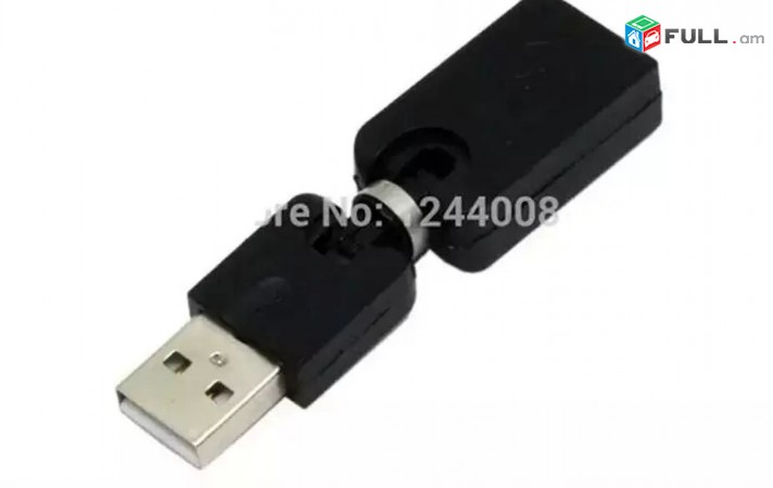 Lriv Nor Flexible Swivel Twist Angle 360 Degree USB 2.0 Male to Female Adapter
