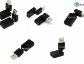 Lriv Nor Flexible Swivel Twist Angle 360 Degree USB 2.0 Male to Female Adapter