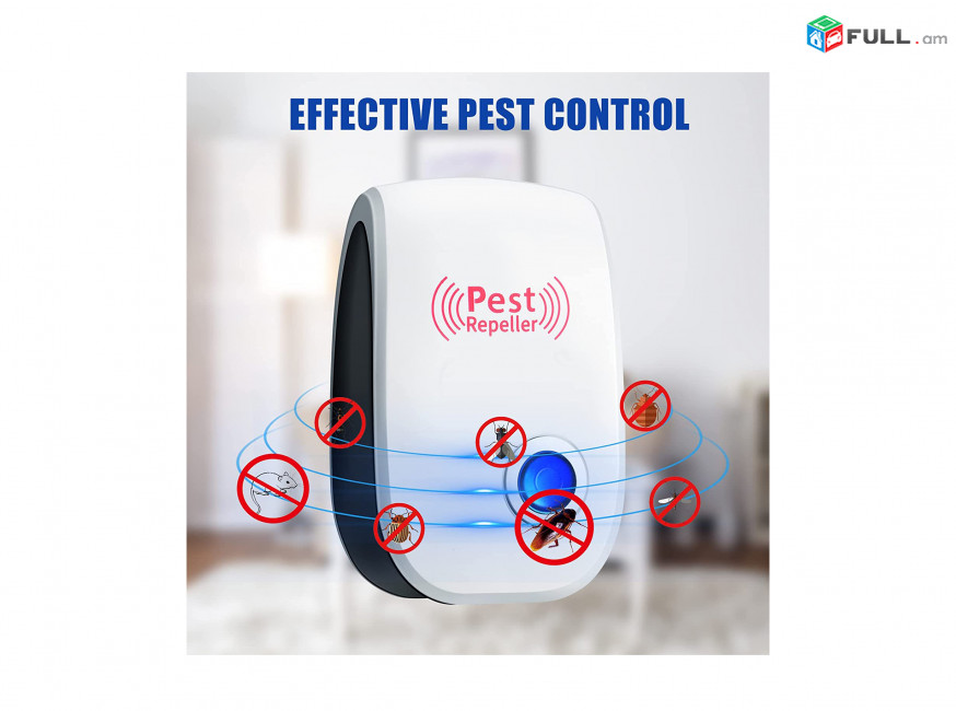 Ultrasonic Pest Repeller - Մոծակ Տառական Մուկ Սարդ Կռիս հեռացնող Ուլտրաձայնային Սարք - From USA