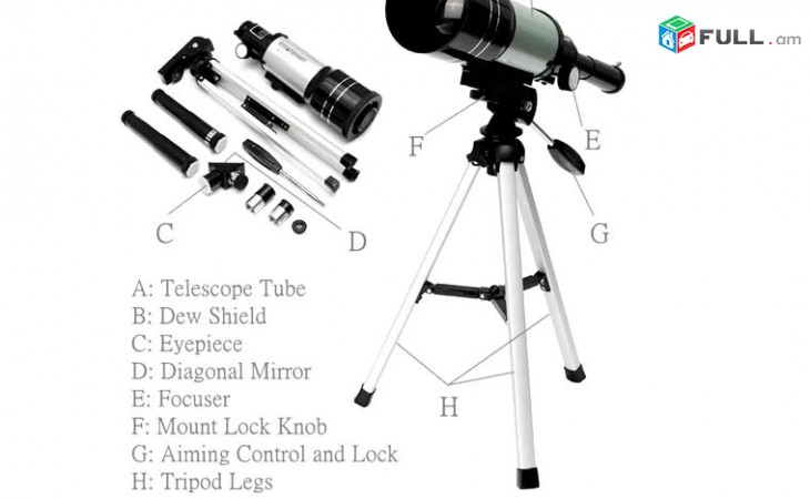 Tupov, Telescope F30070M 150x, 300x70mm, Dprocakan Astxaditak - Akcia