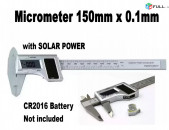 150 mm x 0.1mm Solar Digital Plastic Caliper Micrometer - Электронный цифровой штангенциркуль